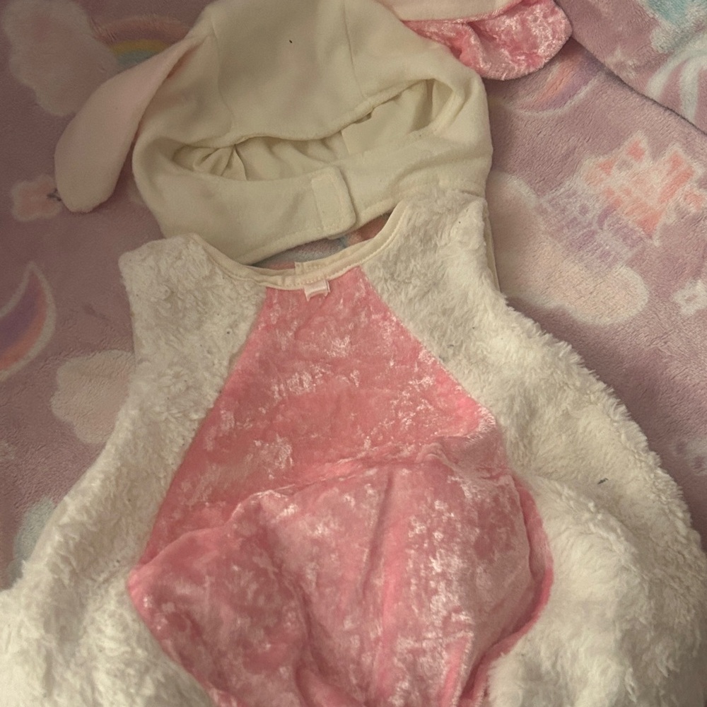 Adorable Sheep Costume with Pink and White includes shoes